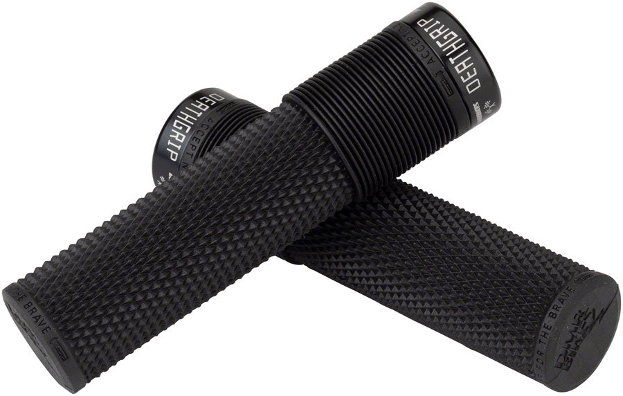 DMR DeathGrip Flangeless Grips - Thick Lock-On Black