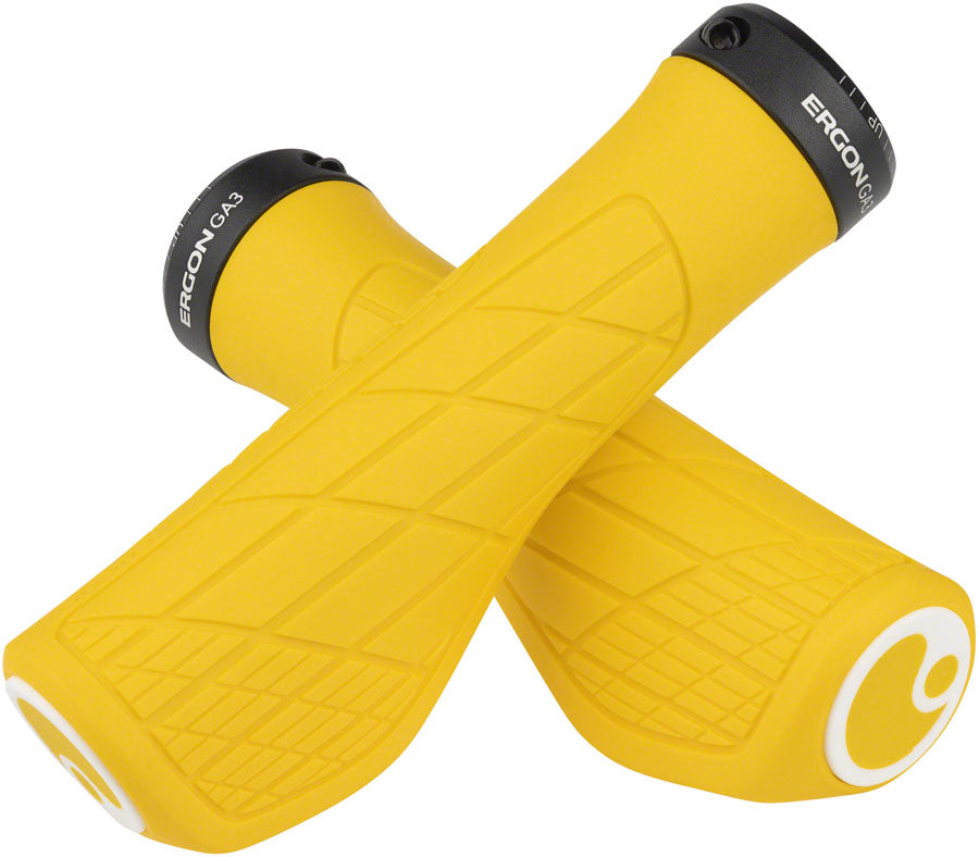 Ergon GA3 Grips - Yellow Mellow Lock-On Small