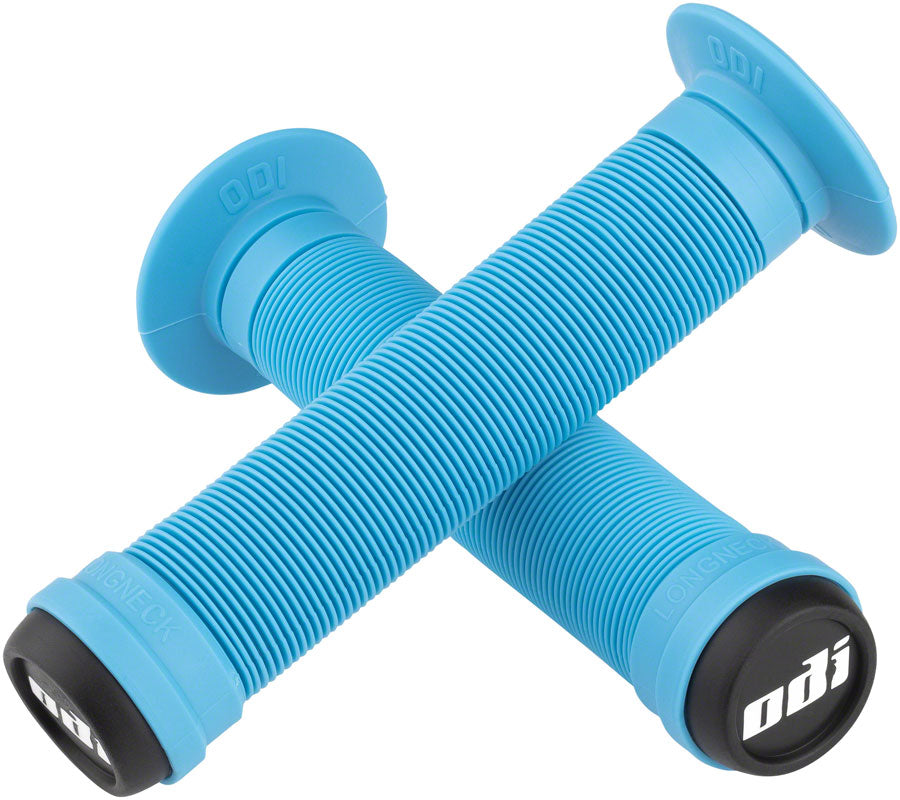 ODI Longneck ST Grips - Aqua Flange