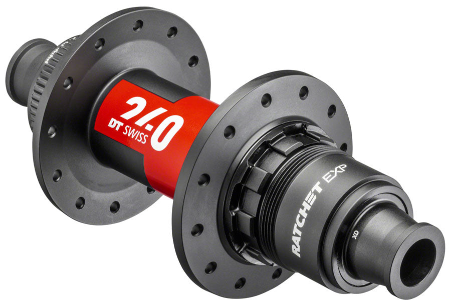 DT Swiss 240 EXP Rear Hub - 12 x 142mm Center-Lock XDR Black/Red 24H 36pt