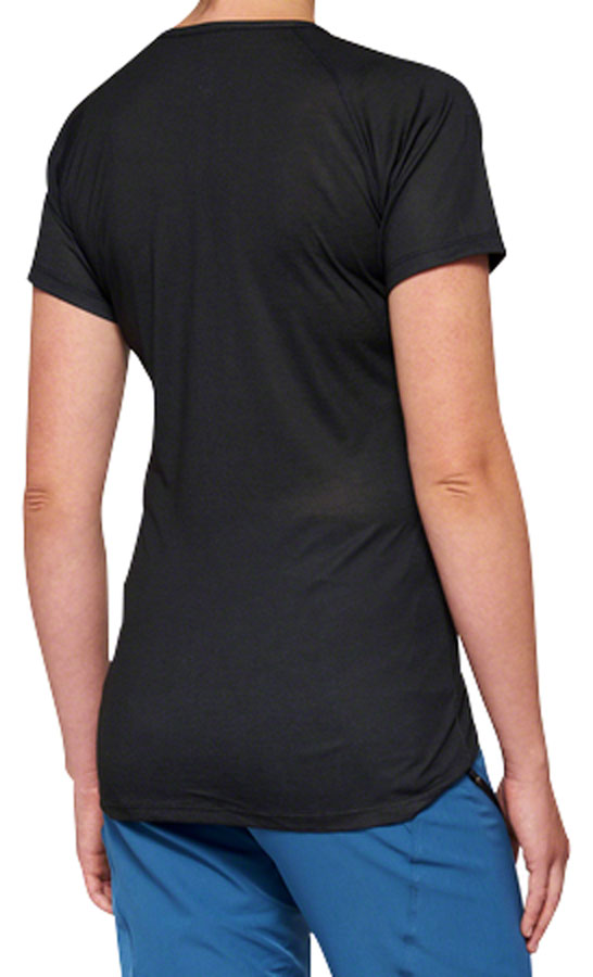100% Airmatic Jersey - Black Short Sleeve Womens Medium