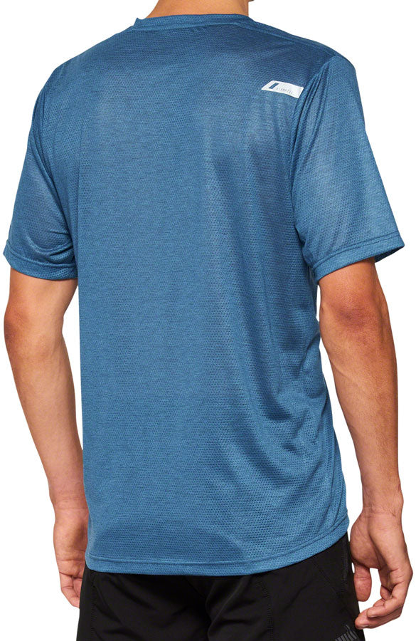 100% Airmatic Mesh Jersey - Slate Blue Short Sleeve Large