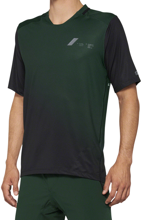 100% Celium Jersey - Green/Black Short Sleeve Mens Large