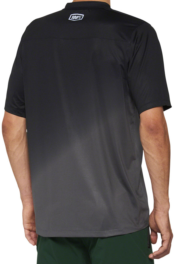 100% Celium Jersey - Black/Charcoal Short Sleeve Mens Medium