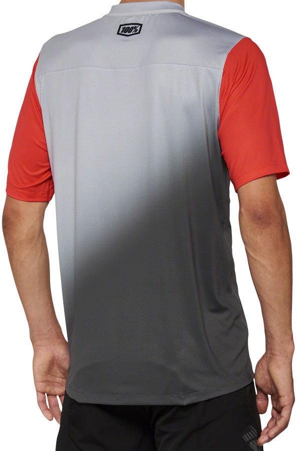 100% Celium Jersey - Gray/Red Short Sleeve Mens Medium