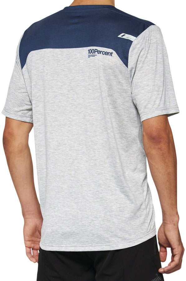 100% Airmatic Jersey - Gray/Midnight Short Sleeve Mens Large