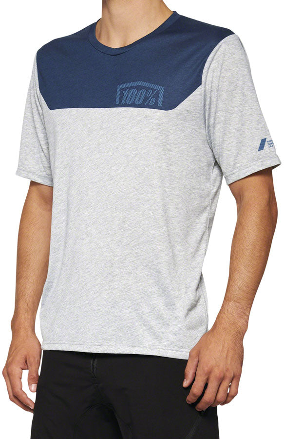 100% Airmatic Jersey - Gray/Midnight Short Sleeve Mens X-Large