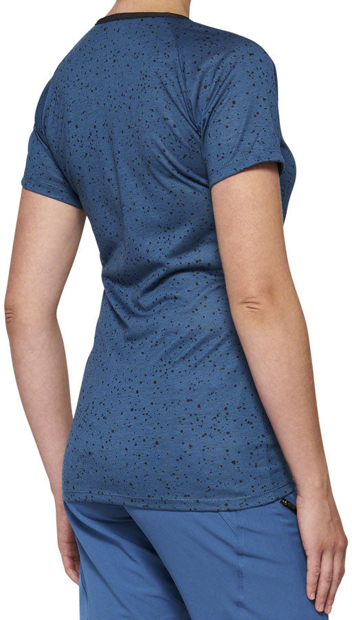100% Airmatic Jersey - Blue Short Sleeve Womens Large