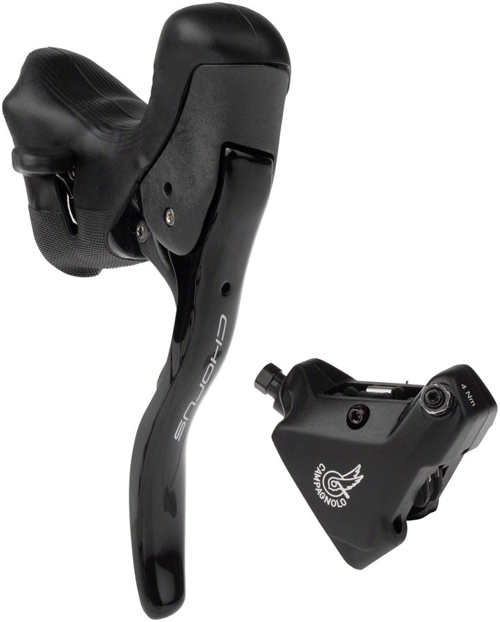 Campagnolo Chorus Ergopower Hydraulic Brake/Shift Lever Disc Caliper - Left/Front 12-Speed 140mm Flat Mount Caliper BLK