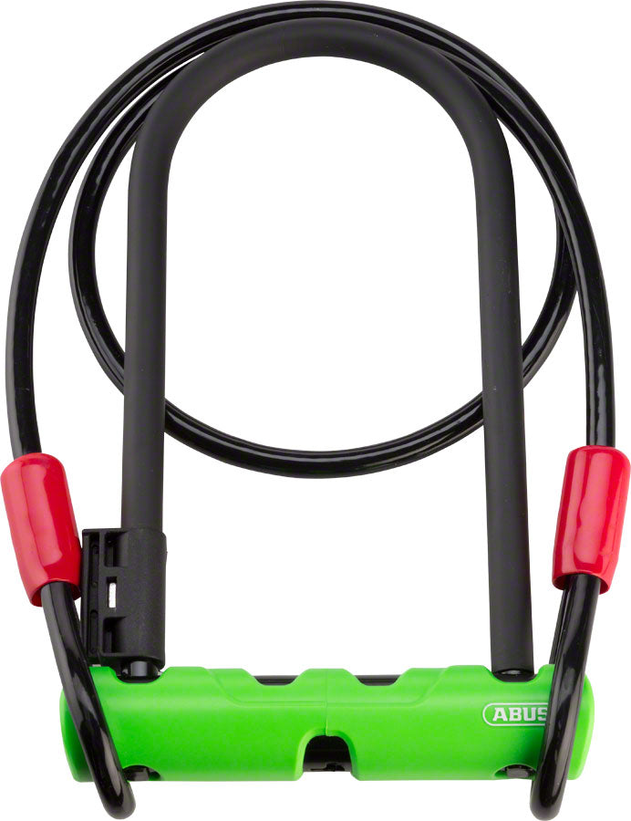 Abus Ultra 410 U-Lock - 3.9 x 9" Keyed Black/Green Includes Cobra cable