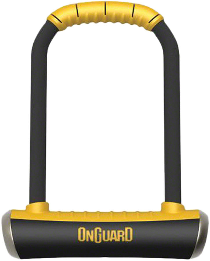 OnGuard PitBull Series U-Lock - 4.5 x 9" Keyed Black/Yellow Includes bracket