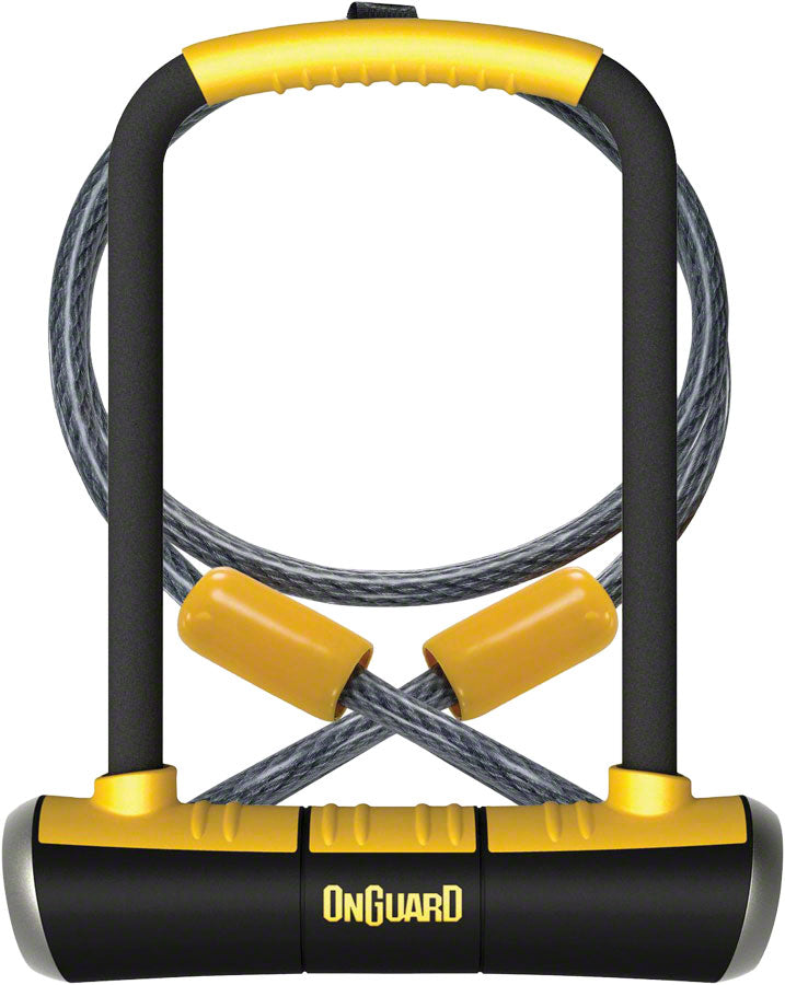 OnGuard PitBull Series U-Lock - 4.5 x 9" Keyed BLK/YLW Includes cable bracket