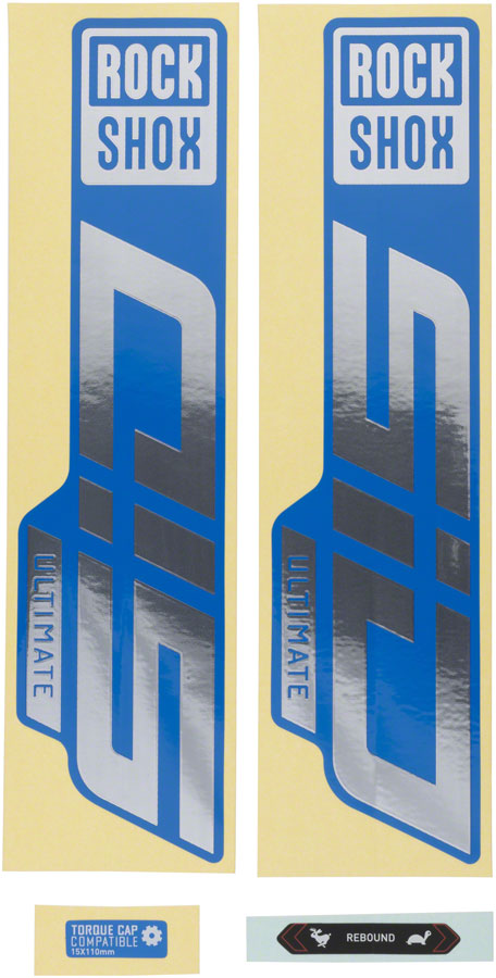 RockShox SID 35 Ultimate Decal Kit Gloss Polar for Blue Lowers