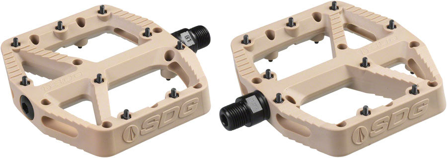 SDG Components Comp Platform Pedals Body: Composite Spindle: Cr-Mo 9/16 Beige Pair