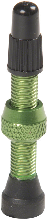 Stans Alloy Valve Stems - 35mm Pair Green
