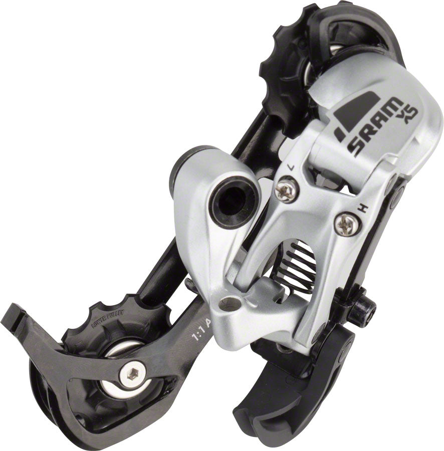 SRAM X5 Rear Derailleur - 9 Speed Long Cage Silver