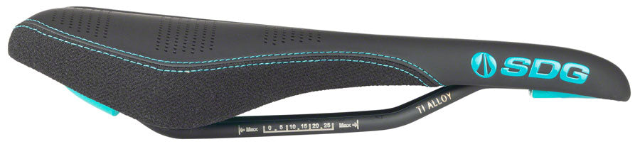 SDG Radar Saddle - Titanium Alloy Black/Turquoise