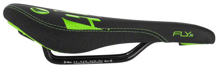 SDG Fly Jr Saddle Steel Rails - Blk/Green