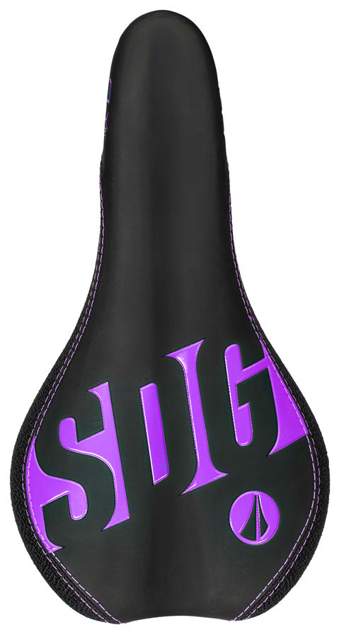 SDG Fly Jr Saddle Steel Rails - Blk/Purple