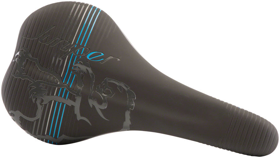 Chromag Juniper Saddle - Chromoly Black/Cyan Womens