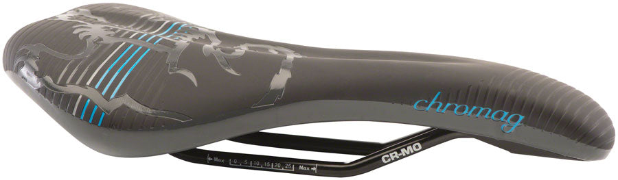 Chromag Juniper Saddle - Chromoly Black/Cyan Womens