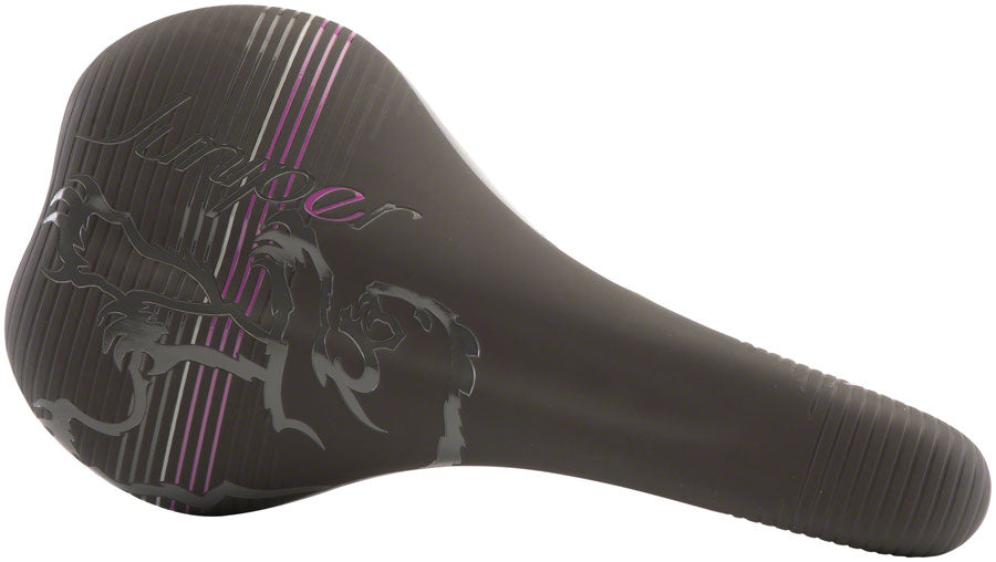 Chromag Juniper Saddle - Chromoly Black/Purple Womens