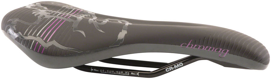 Chromag Juniper Saddle - Chromoly Black/Purple Womens