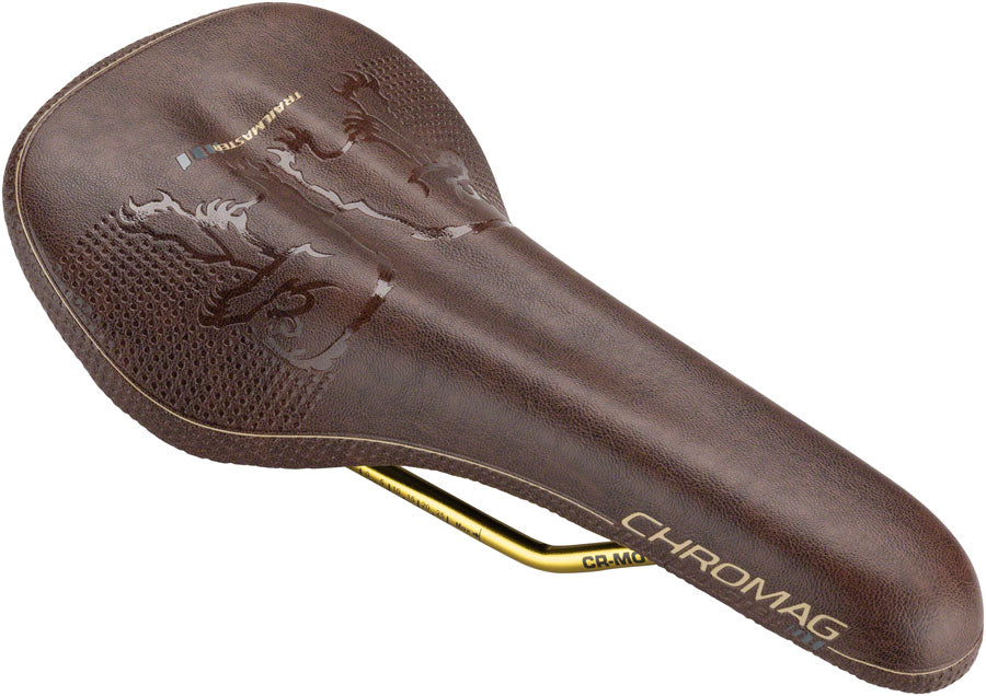 Chromag Trailmaster DT Saddle 280 x 135mm 305g Rawhide/Gold Rails