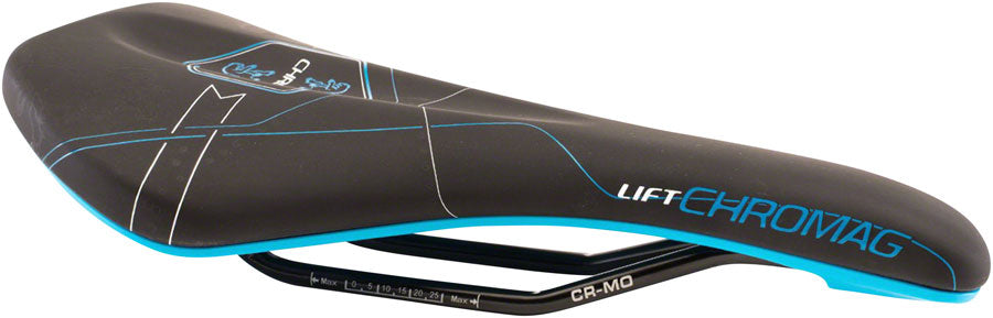 Chromag Lift Saddle Synth Top CrMo Rails - Black/Blue