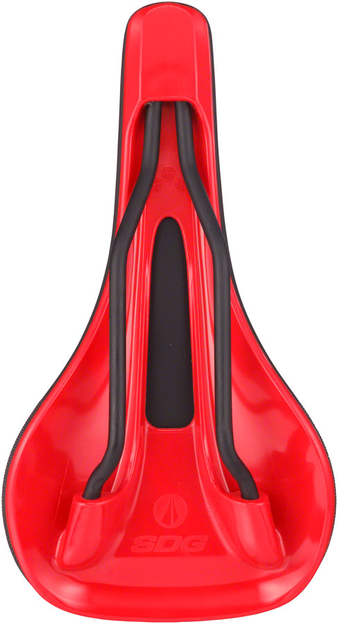 SDG Bel-Air V3 MAX Saddle - Lux-Alloy Black/Red Sonic Welded Sides