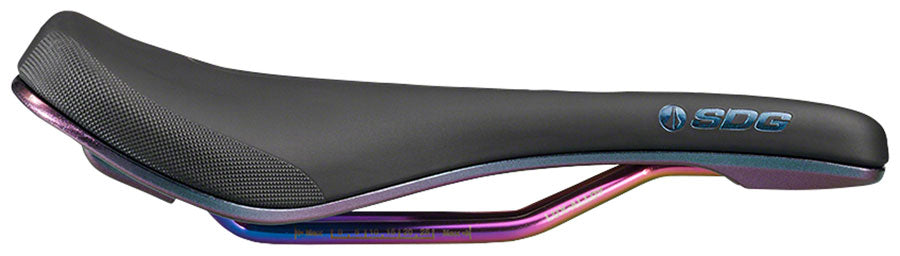 SDG Bel-Air V3 MAX Saddle - PVD Coated Lux-Alloy BLK/Oil-Slick Sonic Welded Sides Limited Edition Fuel