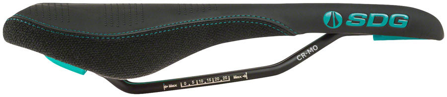 SDG Radar Saddle - Chromoly Black/Turquoise