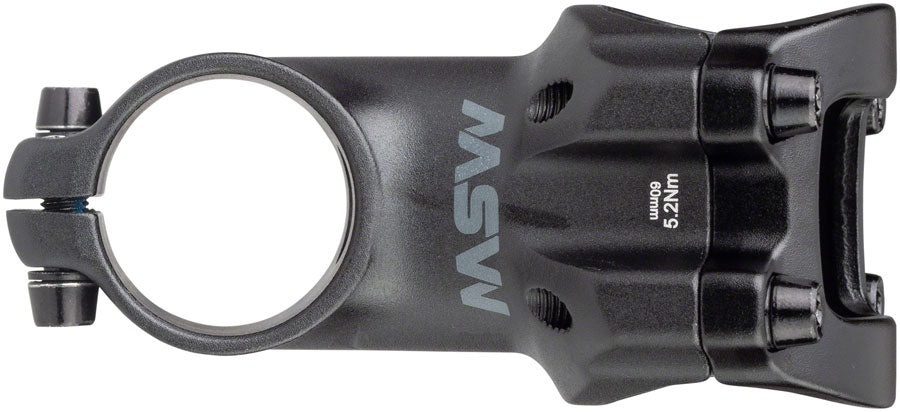 MSW 17 Stem - 60mm 31.8 Clamp +/-17 1 1/8" Aluminum Black