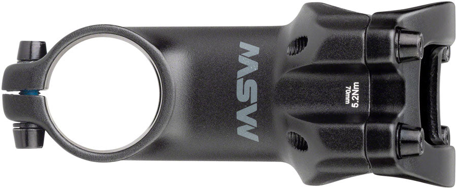 MSW 17 Stem - 70mm 31.8 Clamp +/-17 1 1/8" Aluminum Black