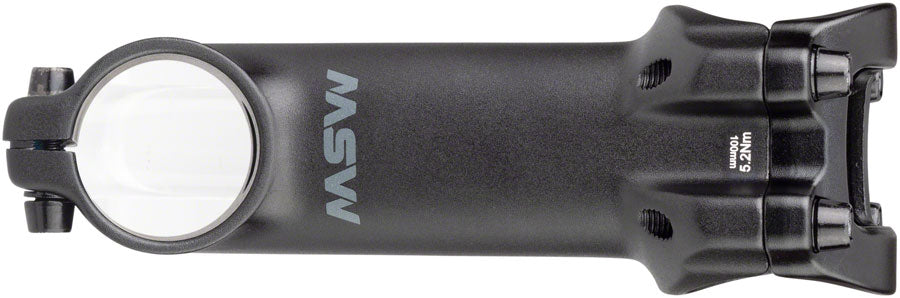 MSW 17 Stem - 100mm 31.8 Clamp +/-17 1 1/8" Aluminum Black