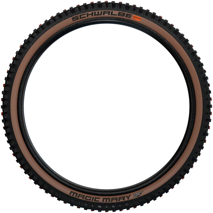 Schwalbe Magic Mary Tire - 29 x 2.4 Tubeless Folding BLK/Bronze Evolution Line Super Gravity Addix Soft