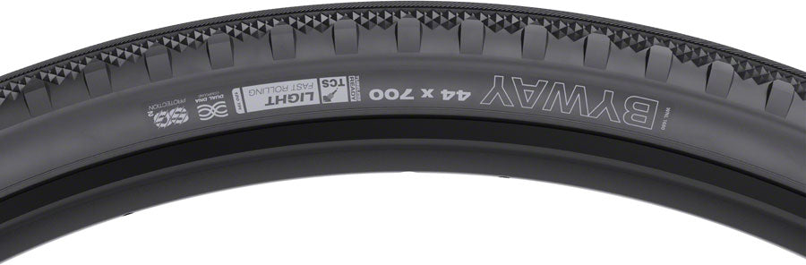 WTB Byway Tire - 700 x 44 TCS Tubeless Folding Black Light Fast Rolling SG2