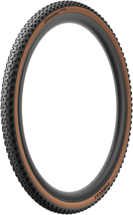 Pirelli Cinturato Gravel S Tire - 700 x 45 Tubeless Folding Black/Tan