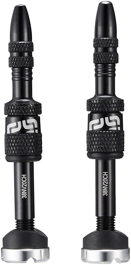 e*thirteen Quick Fill Plasma Tubeless Valve - Aluminum 23 - 31mm Black Pair