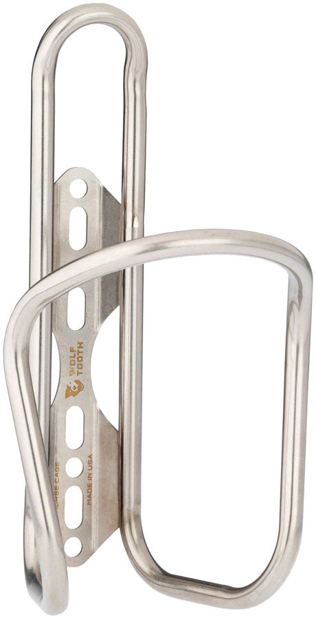 Wolf Tooth Morse  Bottle Cage - Stainless Steel Silver