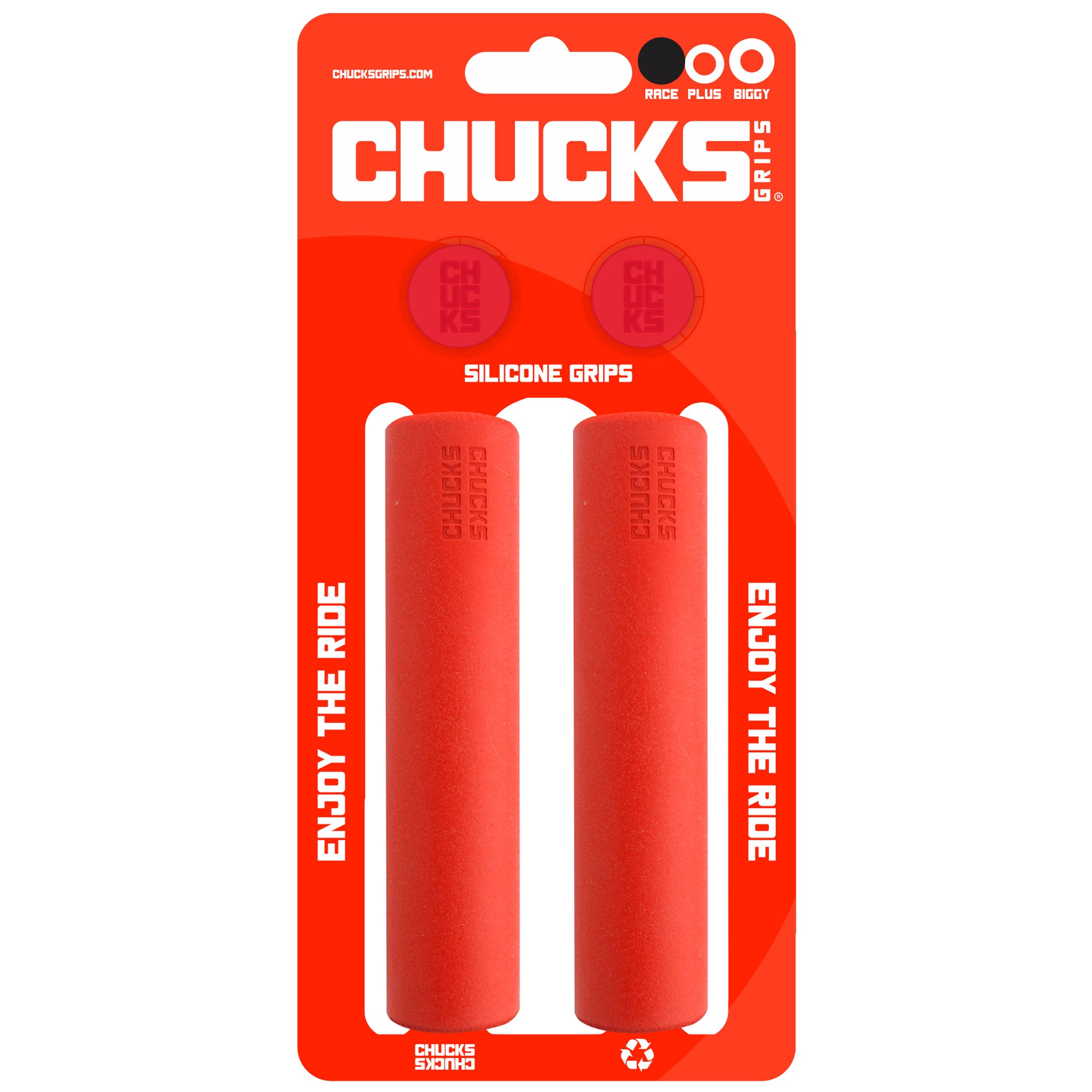 Chucks Grips Race Grips 130mm x 25.5mm Red