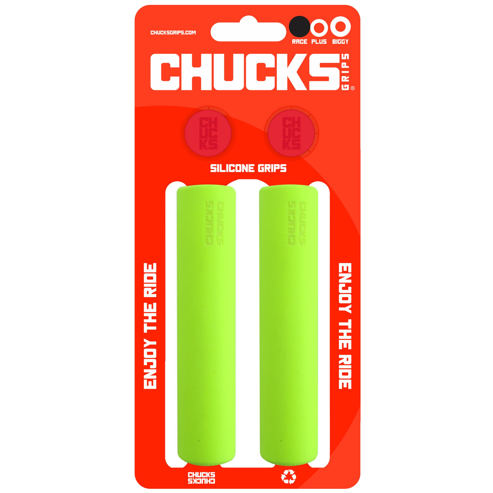 Chucks Grips Race Grips 130mm x 25.5mm Neon Yellow