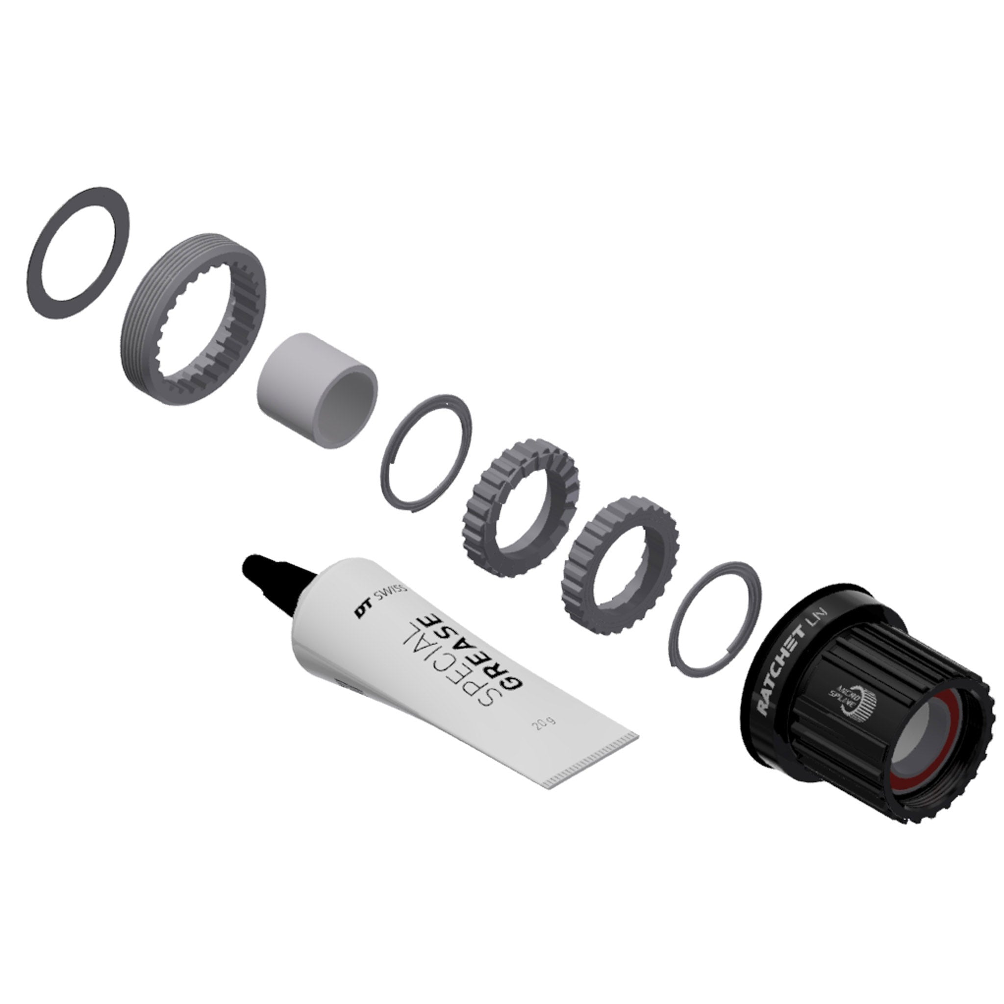 DT Swiss 370 Ratchet LN 18t Upgrade Kit MS FH Body  >