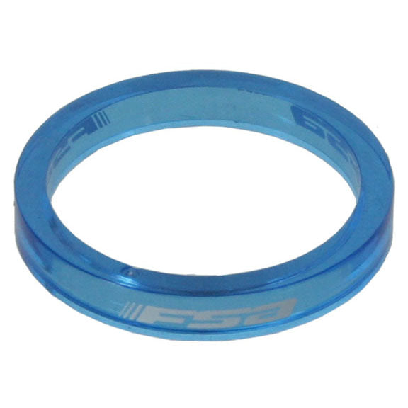 FSA PolyCarb Headset Spacer 1-1/8"x5mm Blue 10/Count