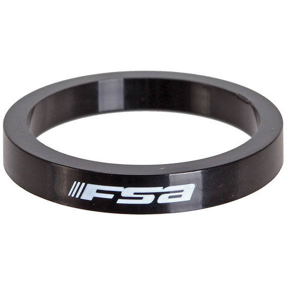 FSA PolyCarb Headset Spacer 1-1/8"x5mm Black 10/Count
