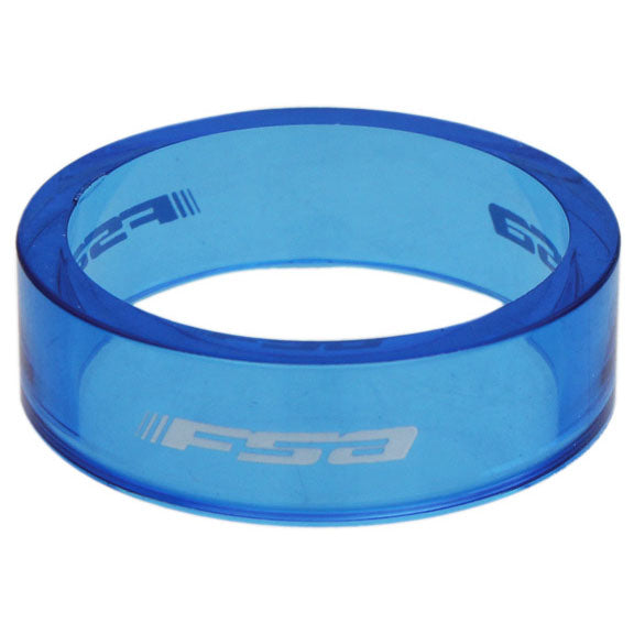 FSA PolyCarb Headset Spacer 1-1/8"x 10mm Blue 10/Count