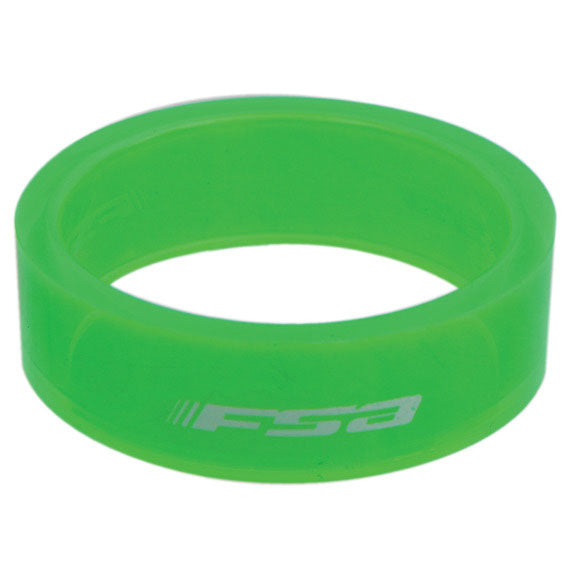 FSA PolyCarb Headset Spacer 1-1/8"x10mm Green 10/Count