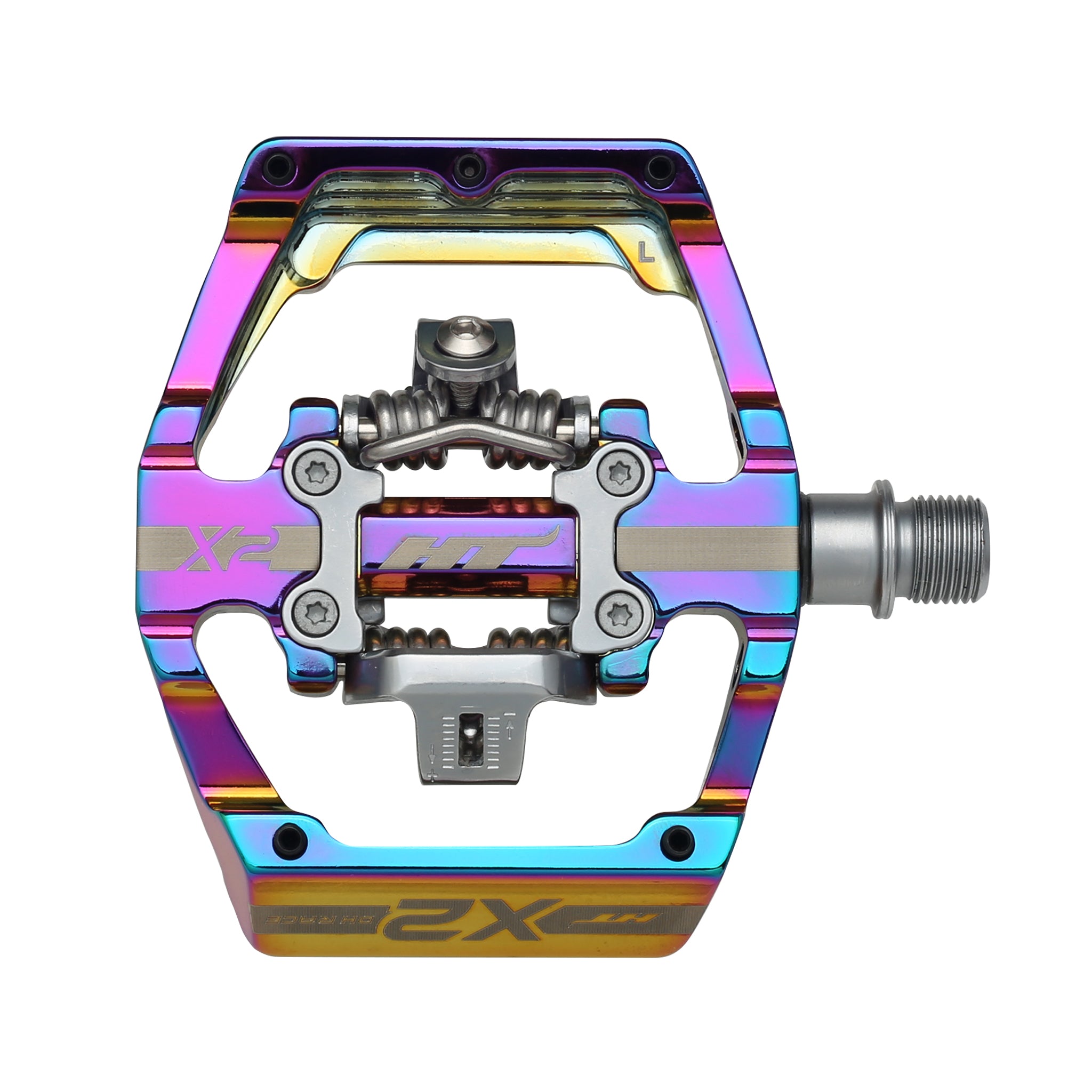 HT Pedals X2 Clipless Platform Pedals CrMo - Oil Slick