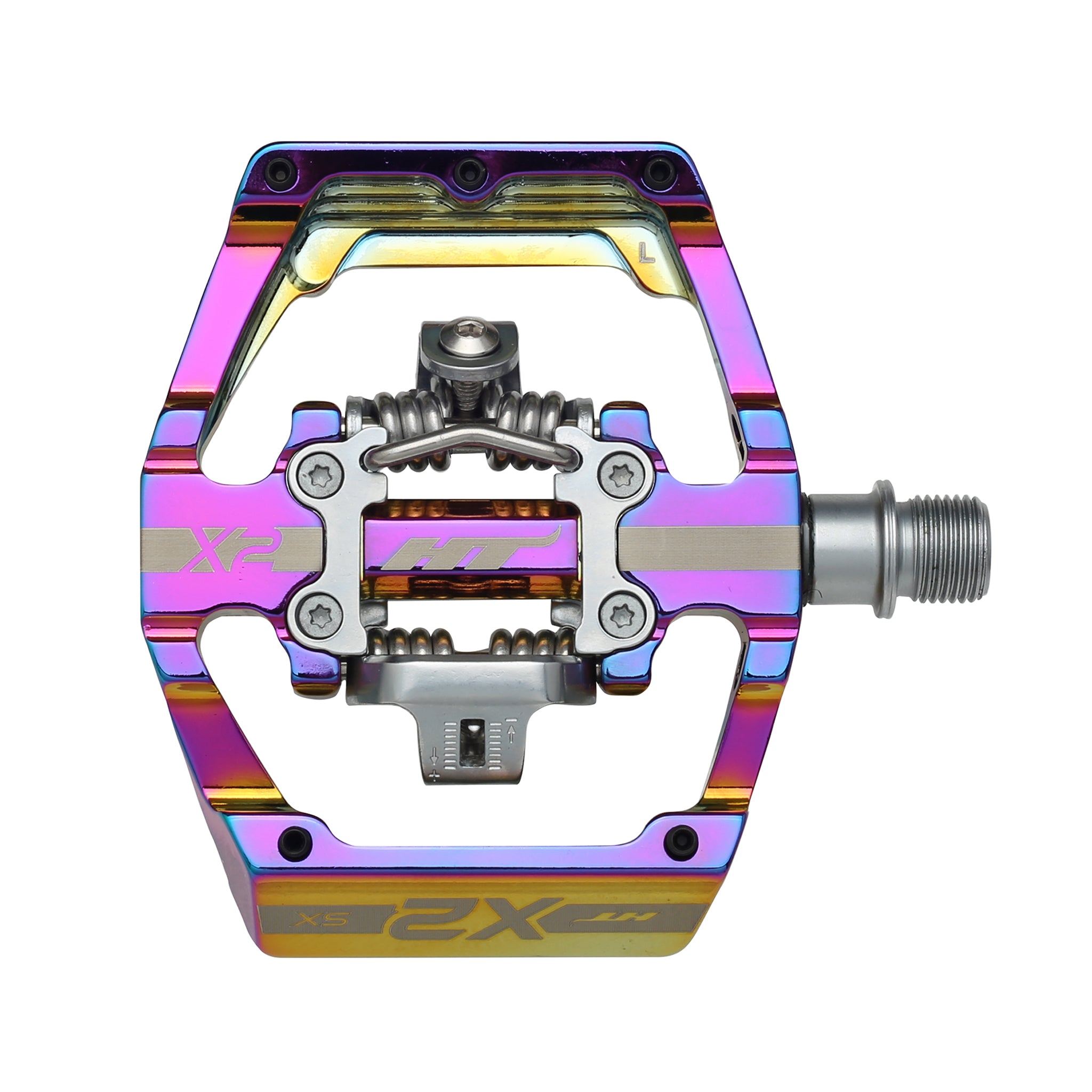 HT Pedals X2-SX Clipless Platform Pedals CrMo - Oil Slick