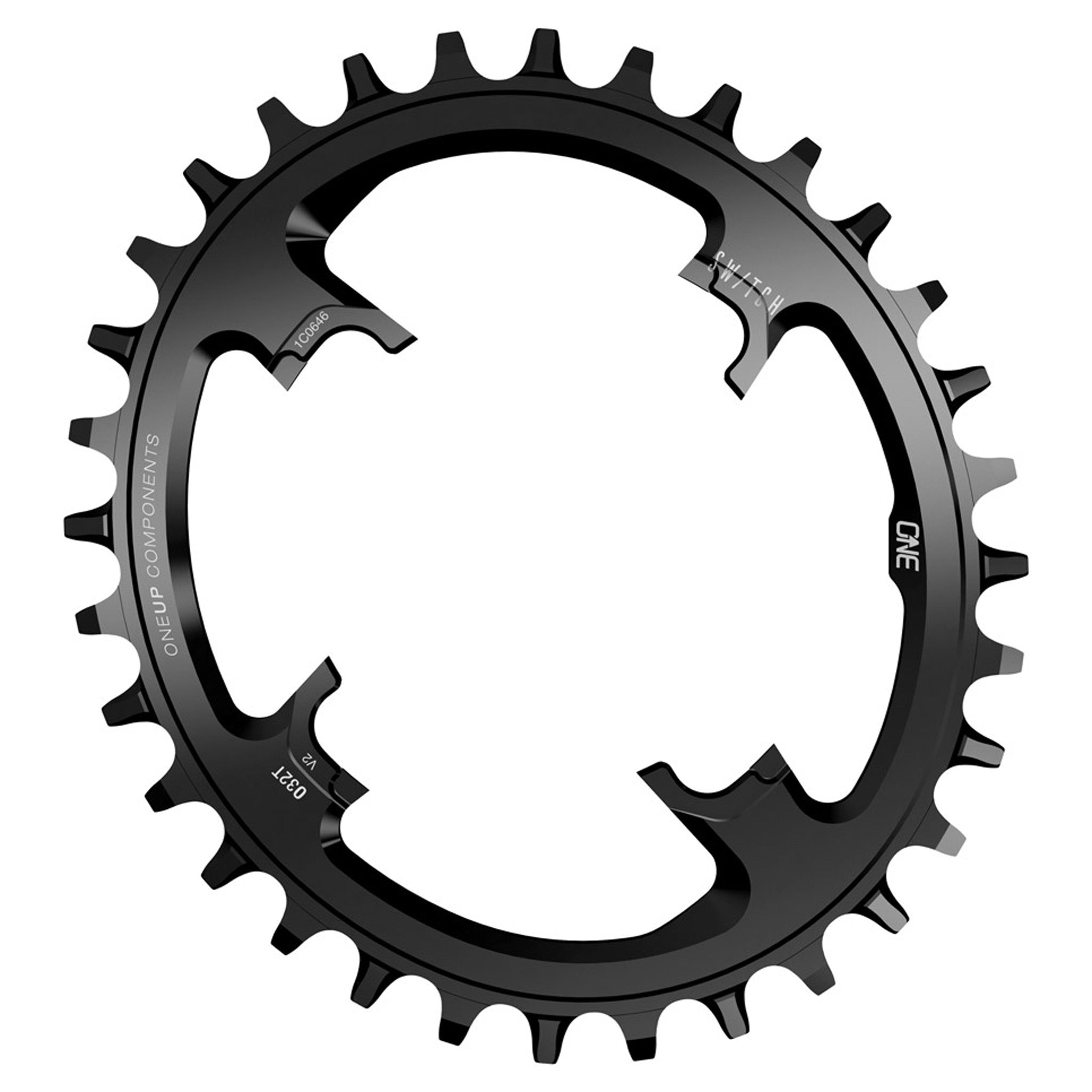 OneUp Components Switch Oval V2 12sp Chainring 28t Black